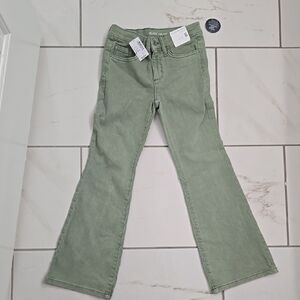 Green Flared Pants